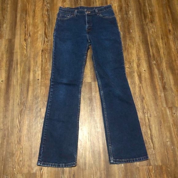 Levi's 517 Slim Bootcut Jeans Women's 9 Jr High Rise Dark Wash Denim Made in USA - Picture 1 of 6
